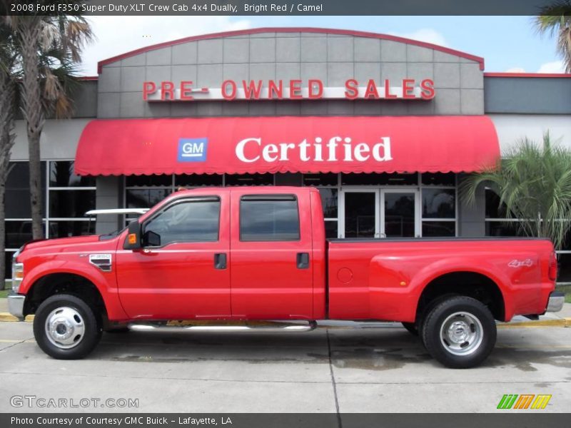 Bright Red / Camel 2008 Ford F350 Super Duty XLT Crew Cab 4x4 Dually