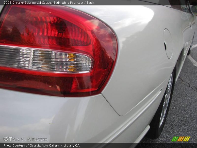 Satin White Pearlcoat / Black 2003 Chrysler Sebring LXi Coupe
