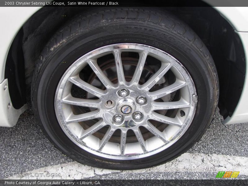 Satin White Pearlcoat / Black 2003 Chrysler Sebring LXi Coupe