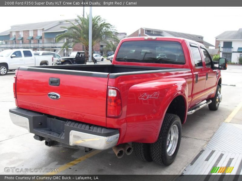 Bright Red / Camel 2008 Ford F350 Super Duty XLT Crew Cab 4x4 Dually
