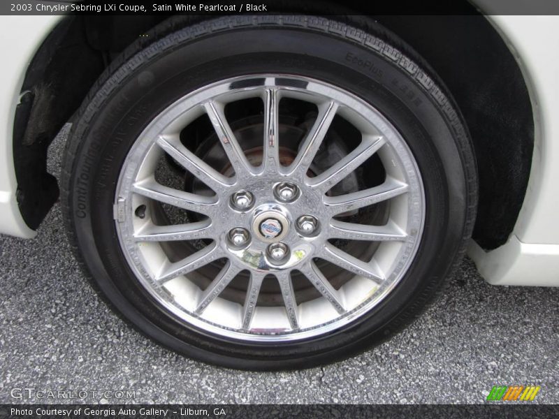 Satin White Pearlcoat / Black 2003 Chrysler Sebring LXi Coupe