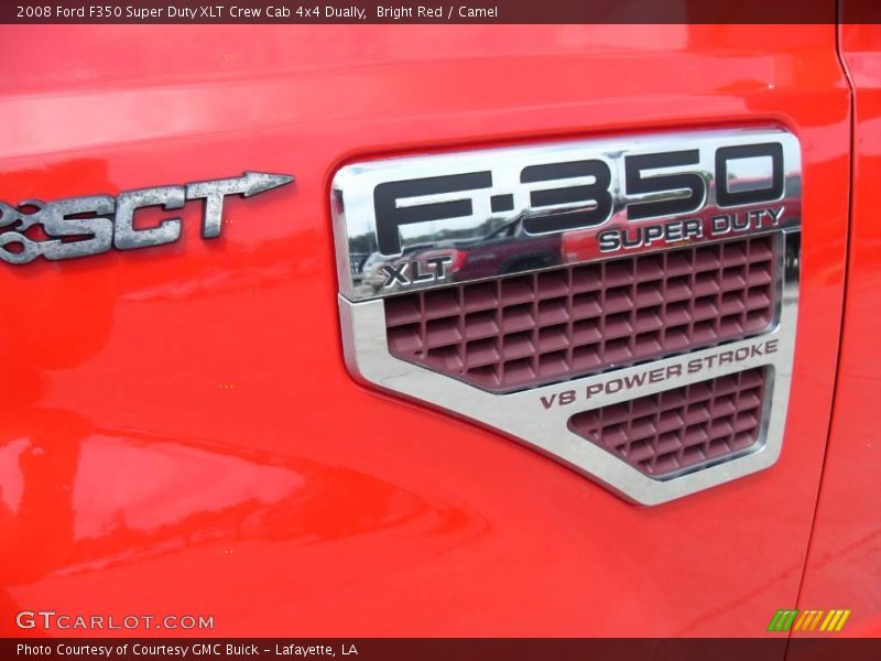 Bright Red / Camel 2008 Ford F350 Super Duty XLT Crew Cab 4x4 Dually