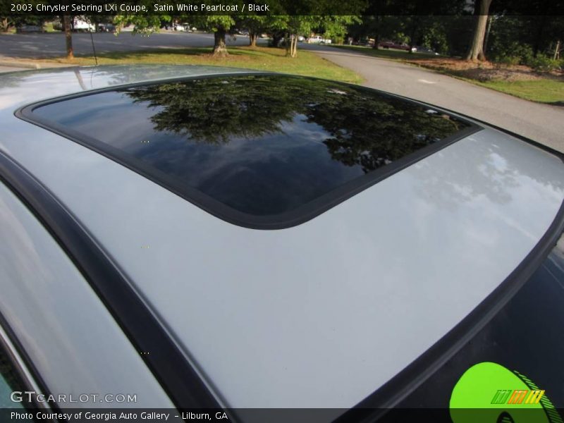Satin White Pearlcoat / Black 2003 Chrysler Sebring LXi Coupe