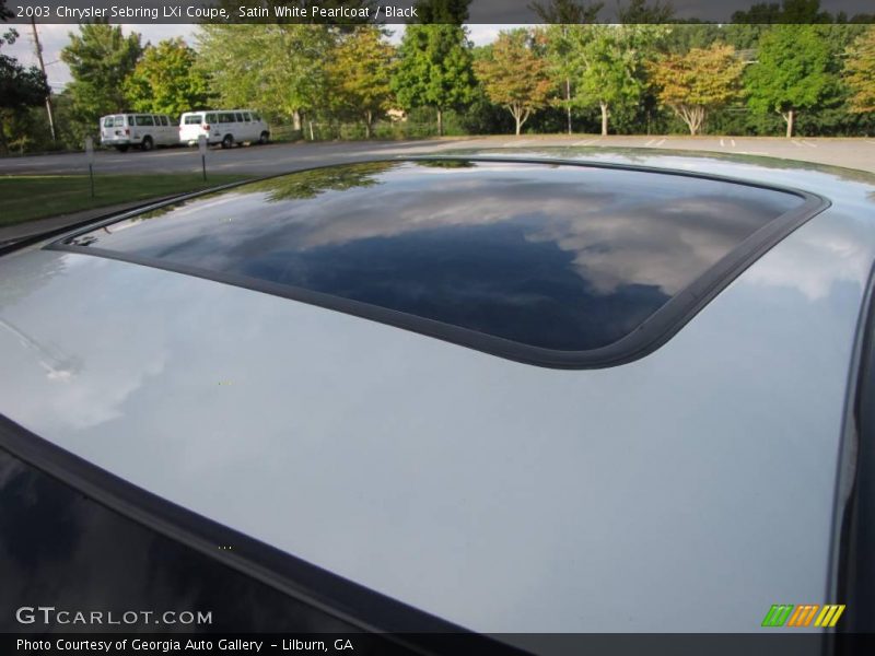 Satin White Pearlcoat / Black 2003 Chrysler Sebring LXi Coupe