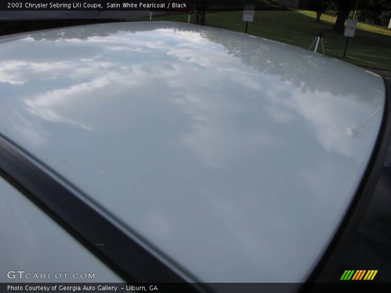 Satin White Pearlcoat / Black 2003 Chrysler Sebring LXi Coupe