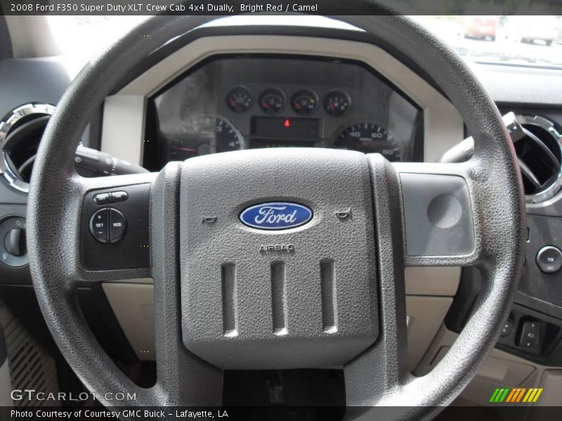 Bright Red / Camel 2008 Ford F350 Super Duty XLT Crew Cab 4x4 Dually
