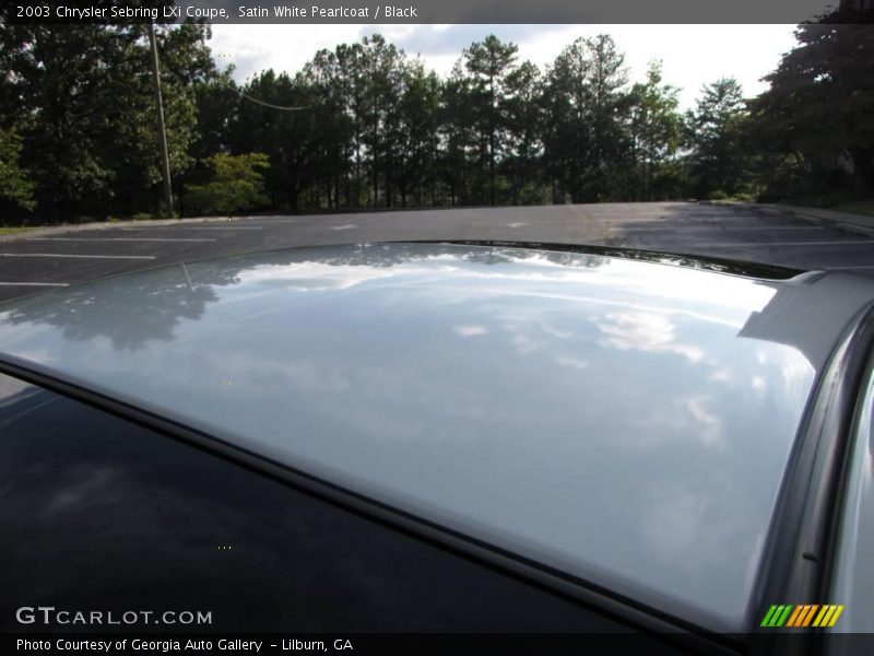 Satin White Pearlcoat / Black 2003 Chrysler Sebring LXi Coupe