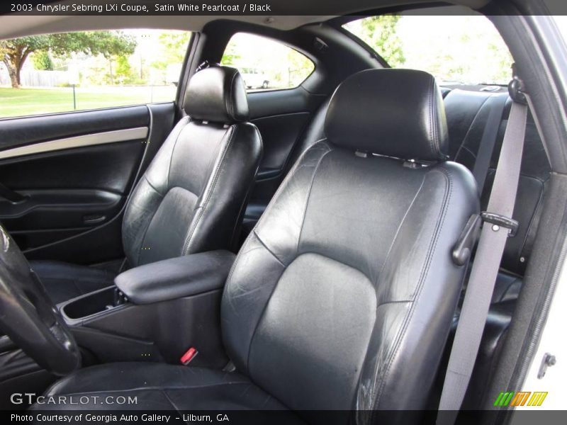 Satin White Pearlcoat / Black 2003 Chrysler Sebring LXi Coupe