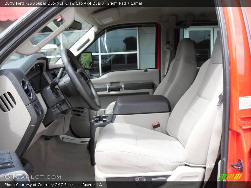 Bright Red / Camel 2008 Ford F350 Super Duty XLT Crew Cab 4x4 Dually
