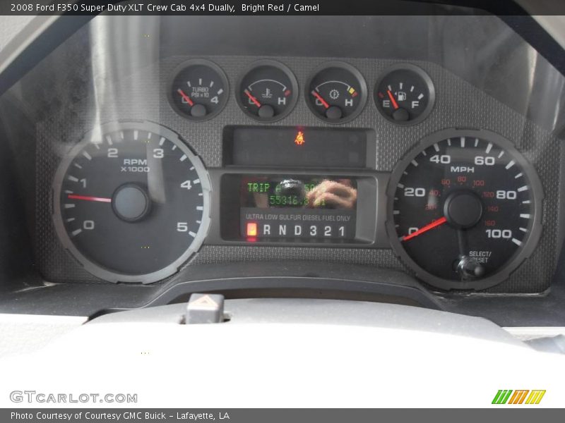 Bright Red / Camel 2008 Ford F350 Super Duty XLT Crew Cab 4x4 Dually