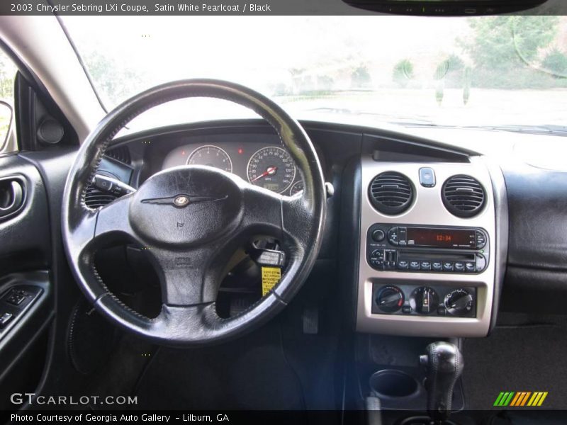 Satin White Pearlcoat / Black 2003 Chrysler Sebring LXi Coupe