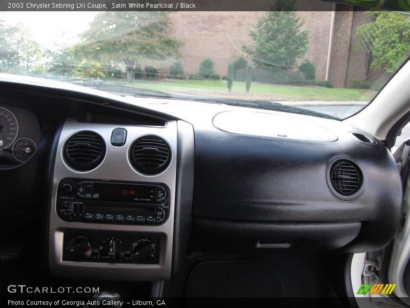 Satin White Pearlcoat / Black 2003 Chrysler Sebring LXi Coupe