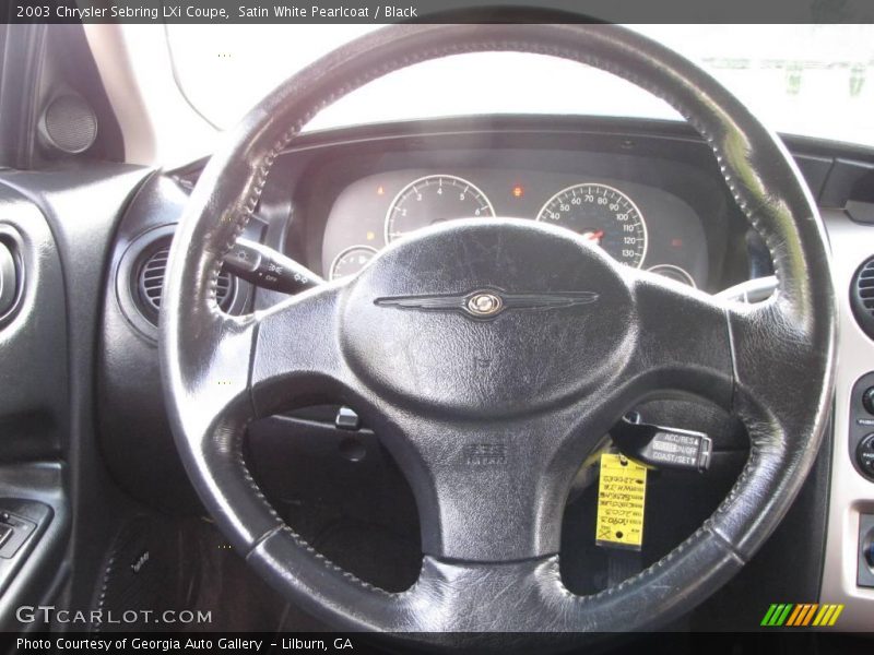 Satin White Pearlcoat / Black 2003 Chrysler Sebring LXi Coupe