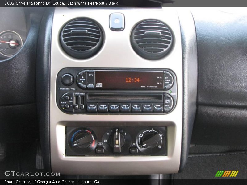 Satin White Pearlcoat / Black 2003 Chrysler Sebring LXi Coupe