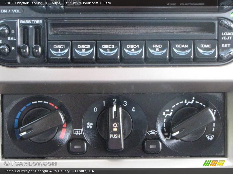 Satin White Pearlcoat / Black 2003 Chrysler Sebring LXi Coupe
