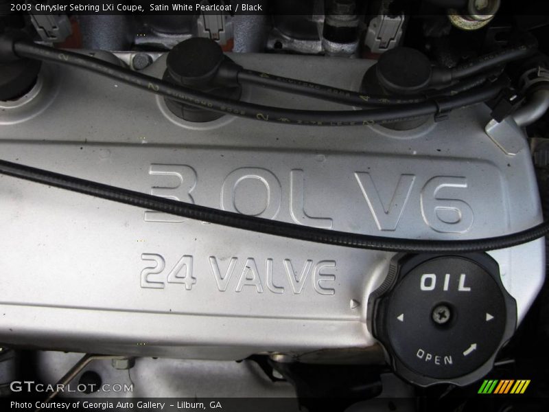 Satin White Pearlcoat / Black 2003 Chrysler Sebring LXi Coupe