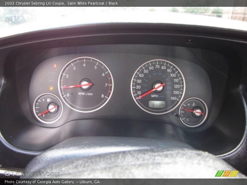 Satin White Pearlcoat / Black 2003 Chrysler Sebring LXi Coupe