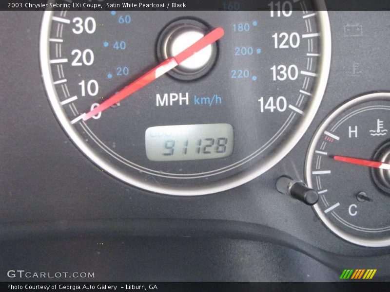 Satin White Pearlcoat / Black 2003 Chrysler Sebring LXi Coupe