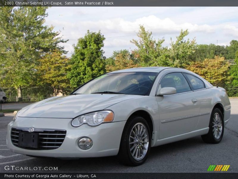Satin White Pearlcoat / Black 2003 Chrysler Sebring LXi Coupe