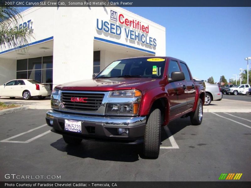 Sonoma Red Metallic / Dark Pewter 2007 GMC Canyon SLE Crew Cab