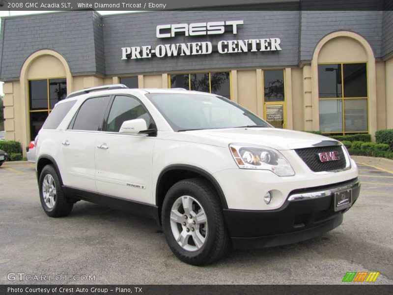 White Diamond Tricoat / Ebony 2008 GMC Acadia SLT