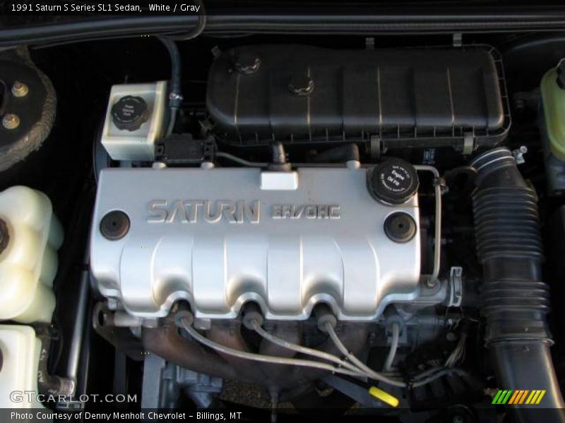 White / Gray 1991 Saturn S Series SL1 Sedan