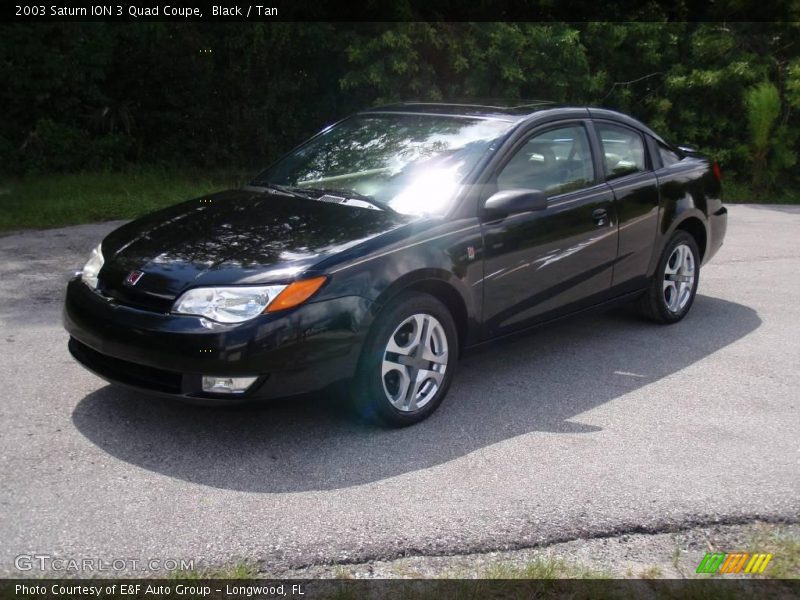 Black / Tan 2003 Saturn ION 3 Quad Coupe