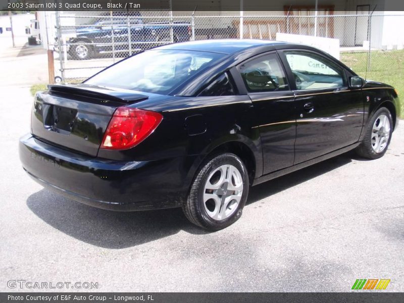 Black / Tan 2003 Saturn ION 3 Quad Coupe