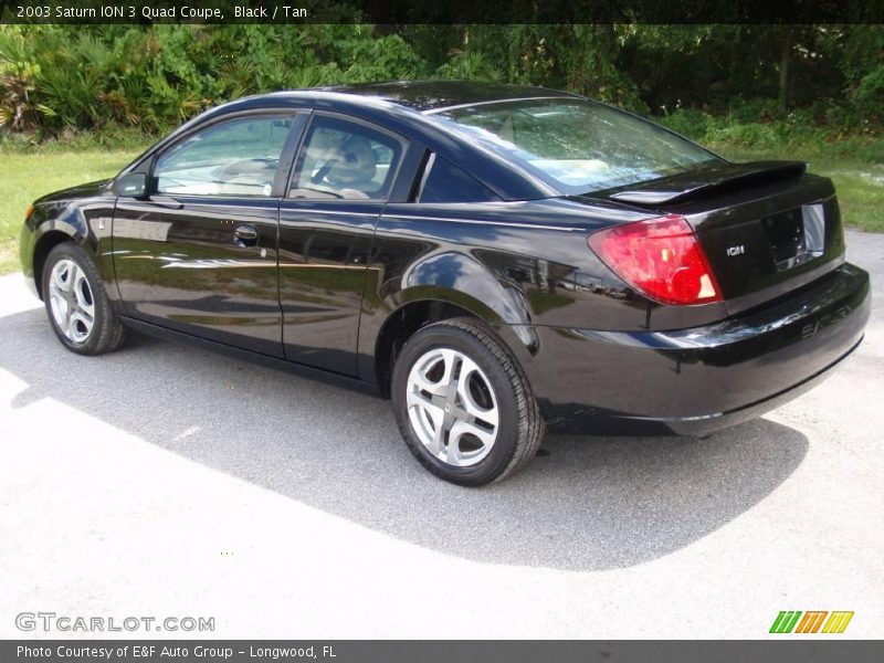 Black / Tan 2003 Saturn ION 3 Quad Coupe