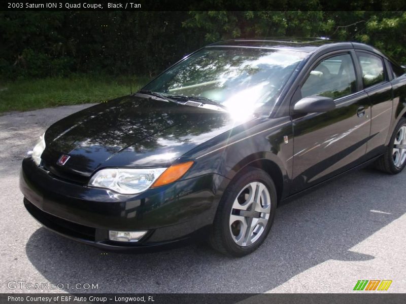 Black / Tan 2003 Saturn ION 3 Quad Coupe