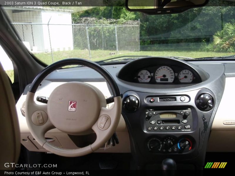 Black / Tan 2003 Saturn ION 3 Quad Coupe