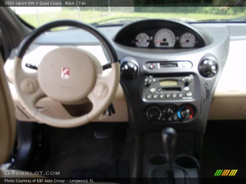 Black / Tan 2003 Saturn ION 3 Quad Coupe