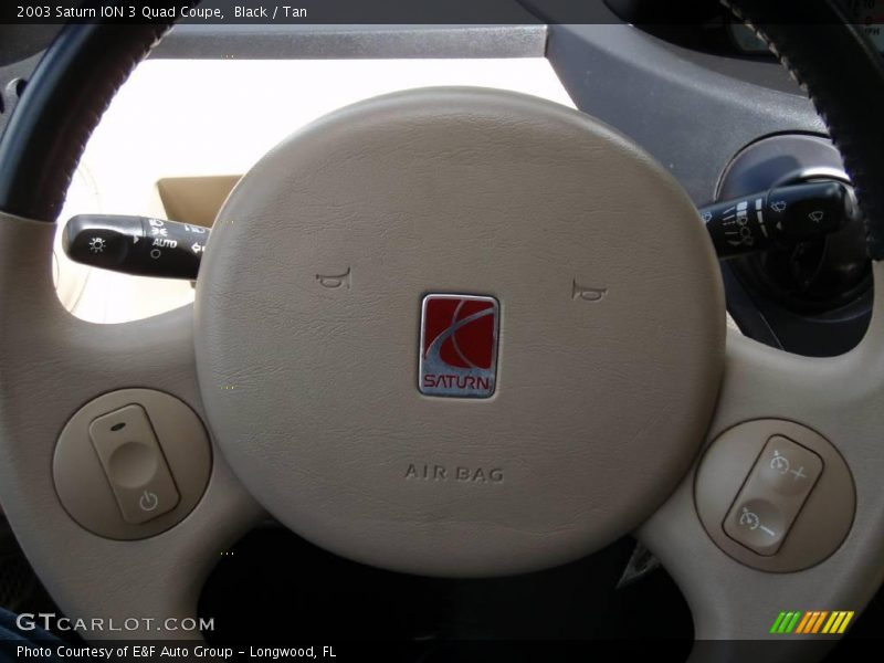Black / Tan 2003 Saturn ION 3 Quad Coupe