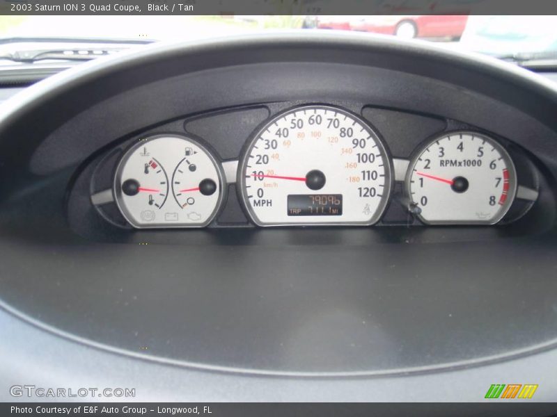 Black / Tan 2003 Saturn ION 3 Quad Coupe