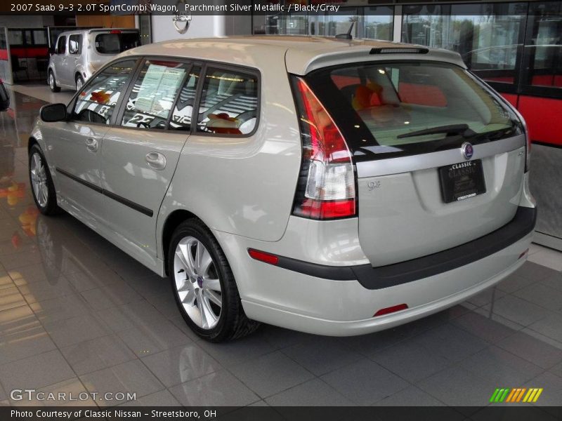 Parchment Silver Metallic / Black/Gray 2007 Saab 9-3 2.0T SportCombi Wagon