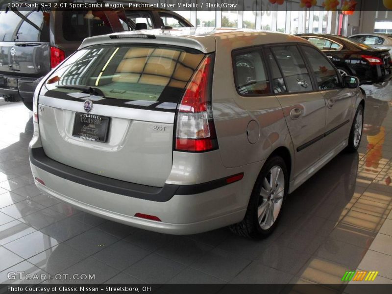 Parchment Silver Metallic / Black/Gray 2007 Saab 9-3 2.0T SportCombi Wagon