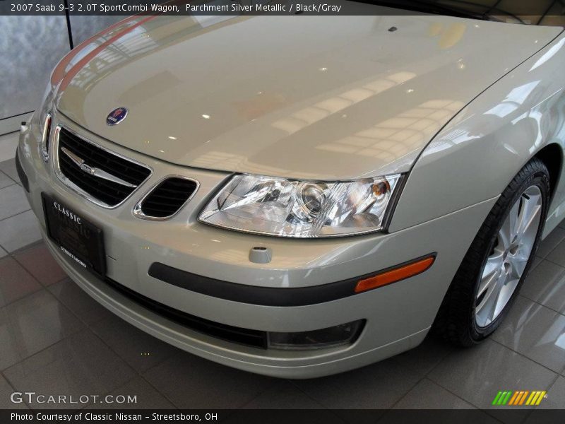 Parchment Silver Metallic / Black/Gray 2007 Saab 9-3 2.0T SportCombi Wagon