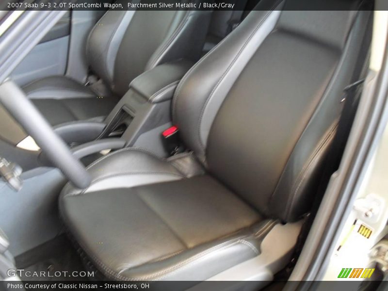 Parchment Silver Metallic / Black/Gray 2007 Saab 9-3 2.0T SportCombi Wagon