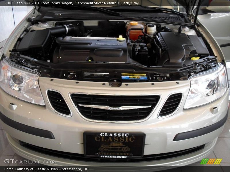 Parchment Silver Metallic / Black/Gray 2007 Saab 9-3 2.0T SportCombi Wagon