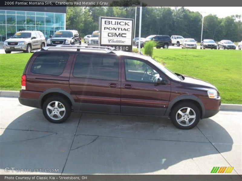 Cranberry Red Metallic / Gray 2006 Pontiac Montana SV6
