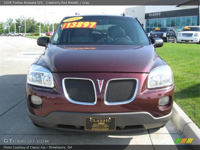 Cranberry Red Metallic / Gray 2006 Pontiac Montana SV6