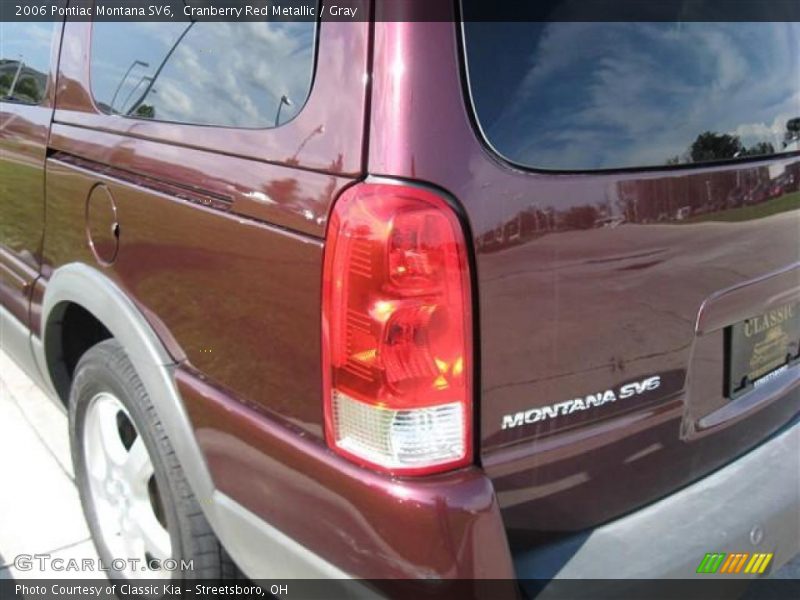 Cranberry Red Metallic / Gray 2006 Pontiac Montana SV6