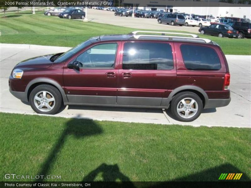 Cranberry Red Metallic / Gray 2006 Pontiac Montana SV6