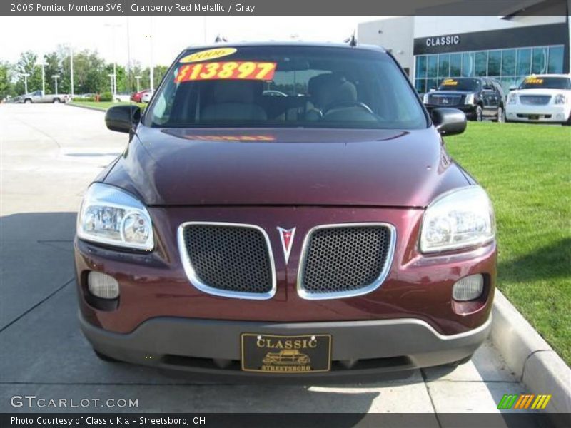 Cranberry Red Metallic / Gray 2006 Pontiac Montana SV6