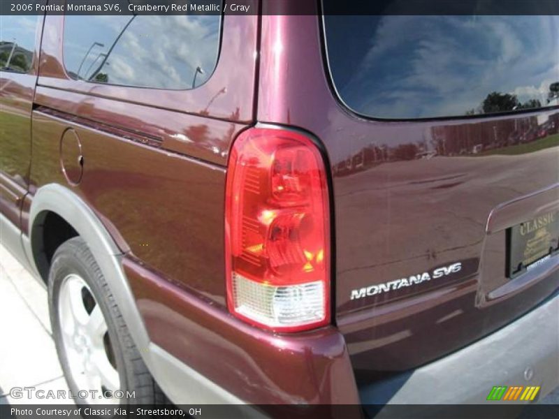 Cranberry Red Metallic / Gray 2006 Pontiac Montana SV6