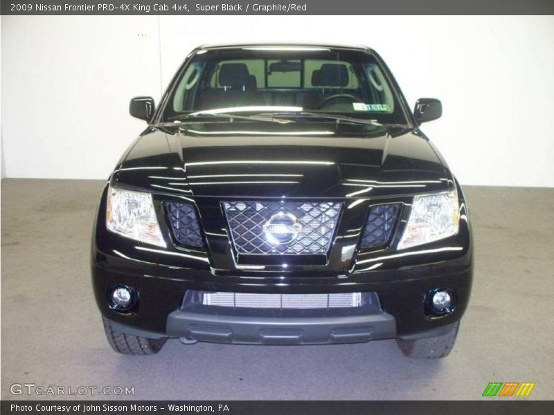 Super Black / Graphite/Red 2009 Nissan Frontier PRO-4X King Cab 4x4