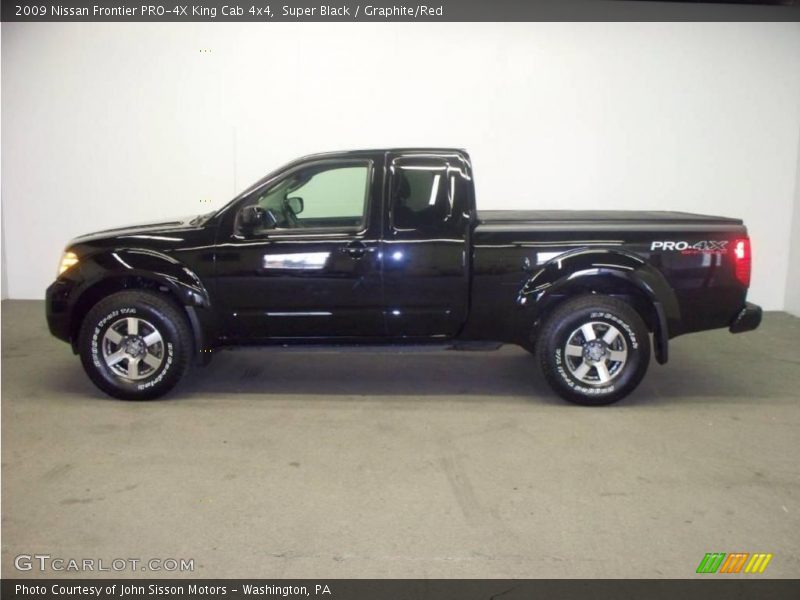 Super Black / Graphite/Red 2009 Nissan Frontier PRO-4X King Cab 4x4