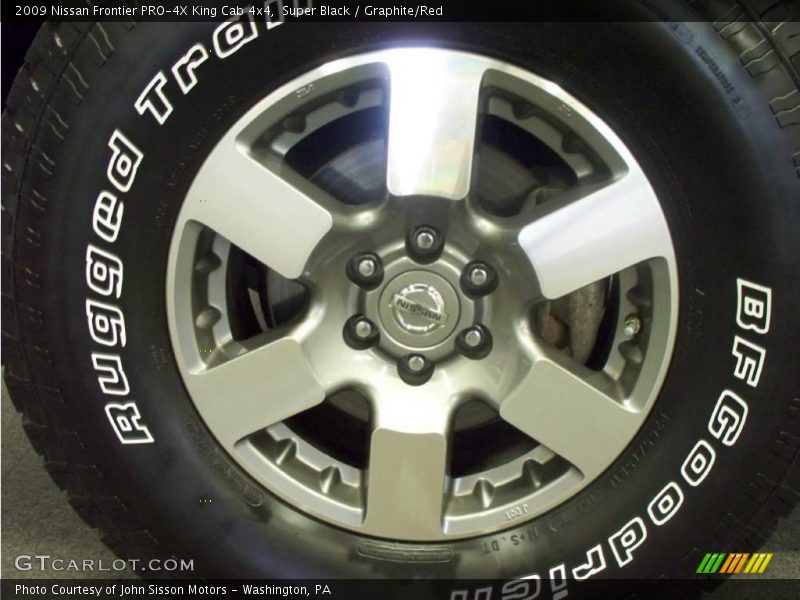 Super Black / Graphite/Red 2009 Nissan Frontier PRO-4X King Cab 4x4
