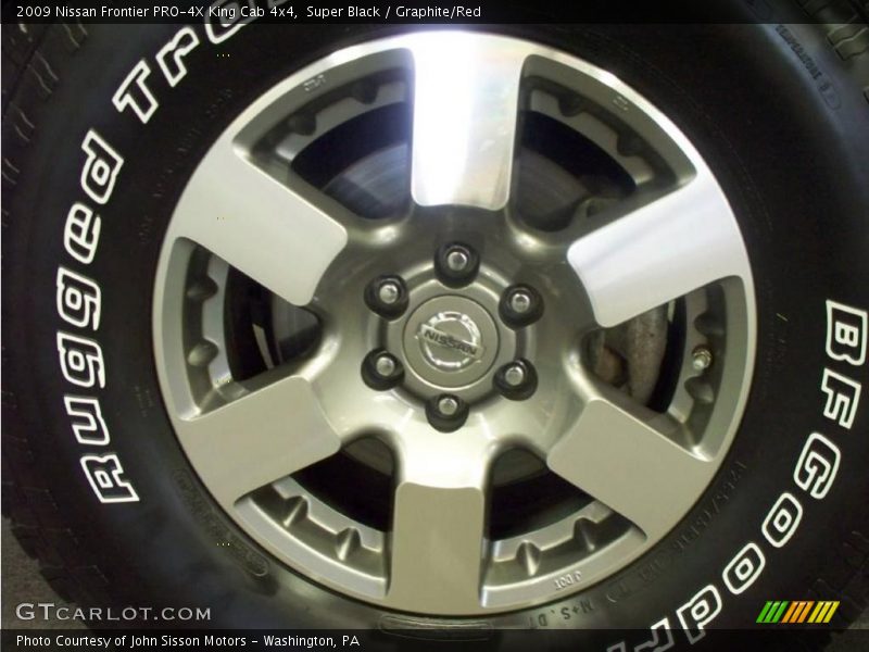 Super Black / Graphite/Red 2009 Nissan Frontier PRO-4X King Cab 4x4