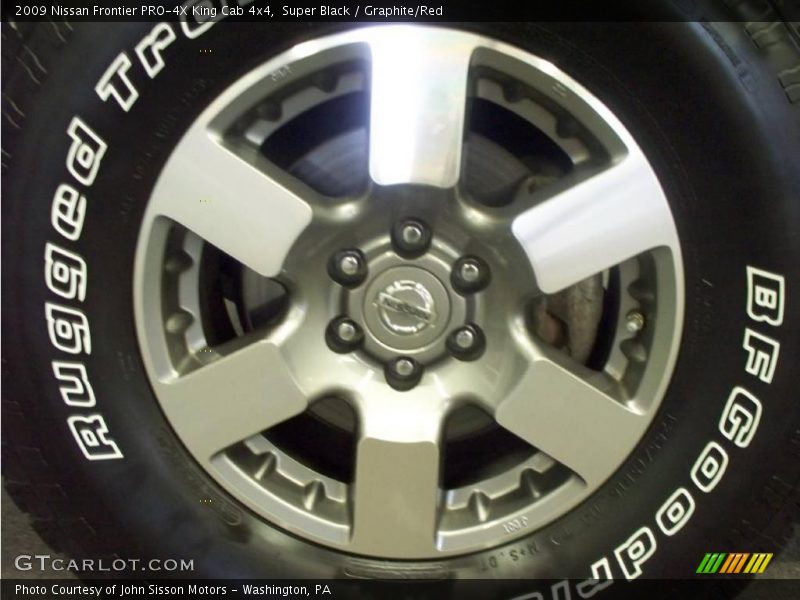 Super Black / Graphite/Red 2009 Nissan Frontier PRO-4X King Cab 4x4